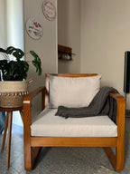Jidhr Lounge Chair—Natural Solid Beech Wood