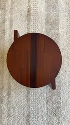 Samt Side Table— Solid Pitch Pine Wood — Dark Oak Stain
