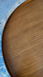 Noor Round Table— Solid Beech Wood — Natural Oak Stain