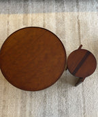 Samt Side Table— Solid Pitch Pine Wood — Dark Oak Stain