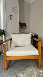 Jidhr Lounge Chair—Natural Solid Beech Wood