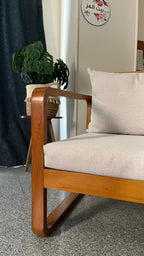 Jidhr Lounge Chair—Natural Solid Beech Wood