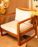 Jidhr Lounge Chair—Natural Solid Beech Wood