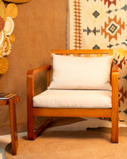 Jidhr Lounge Chair—Natural Solid Beech Wood