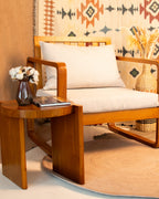 Jidhr Lounge Chair—Natural Solid Beech Wood