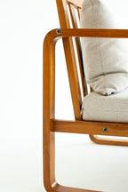 Jidhr Lounge Chair—Natural Solid Beech Wood