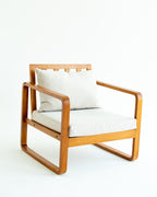 Jidhr Lounge Chair—Natural Solid Beech Wood