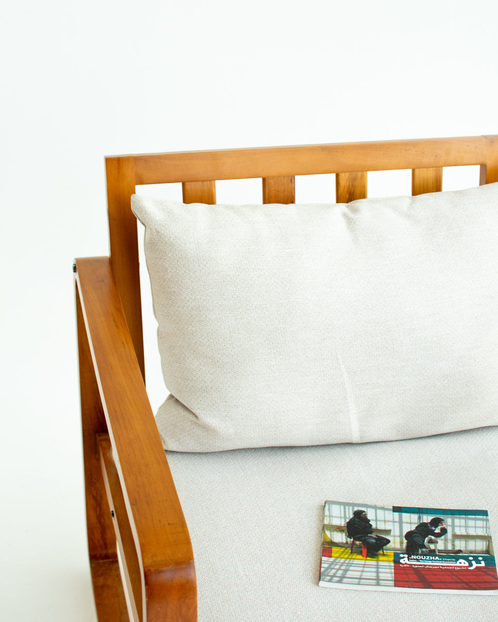 Jidhr Lounge Chair—Natural Solid Beech Wood