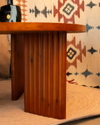 Noor Round Table — Solid Beech Wood — Dark Oak Stain