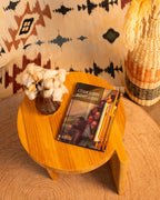 Samt Side Table —Natural Pitch Pine Wood