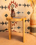 Samt Side Table —Natural Pitch Pine Wood