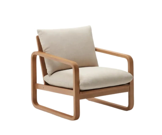 Jidhr Lounge Chair — Solid Beech Wood