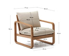 Jidhr Lounge Chair — Solid Beech Wood