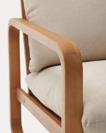 Jidhr Lounge Chair — Solid Beech Wood
